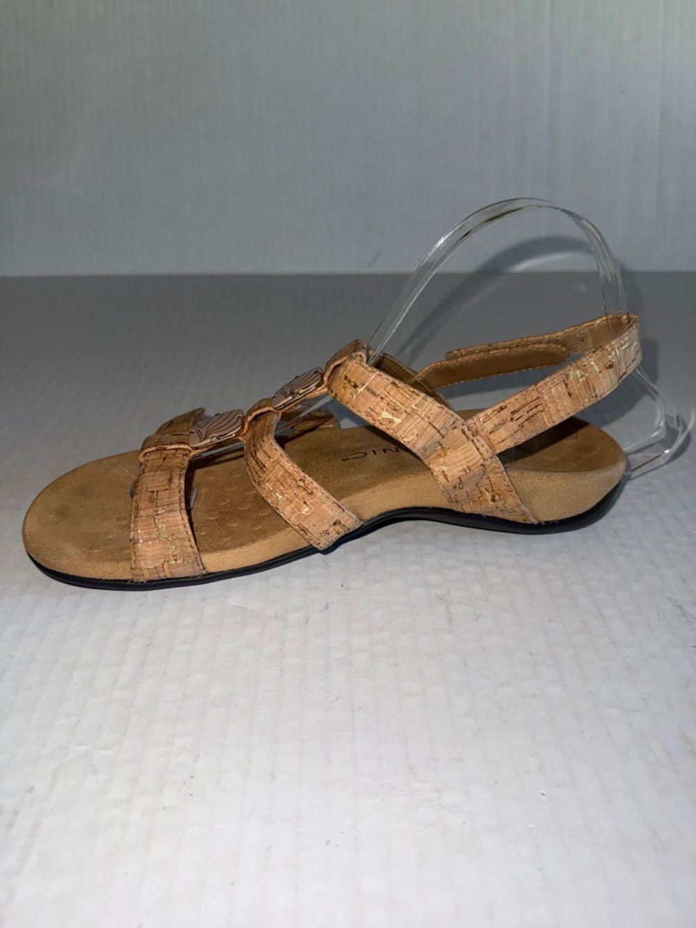 Vionic Amber Slingback Adjustable Straps Sandals In Gold Cork - Picture 7 of 13